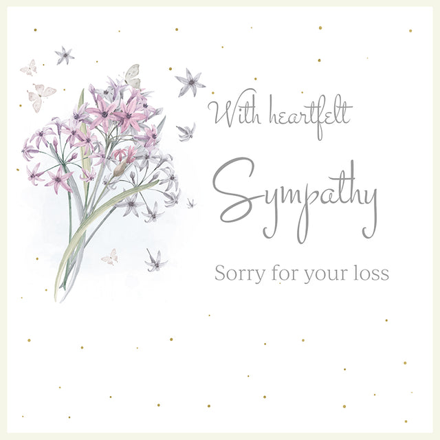 Heartfelt Sympathy Card - Flowers