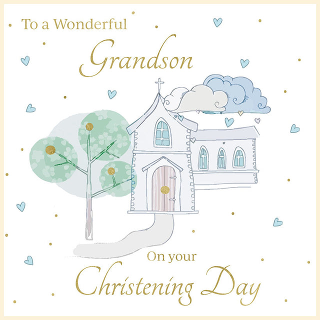 Grandson Christening Card