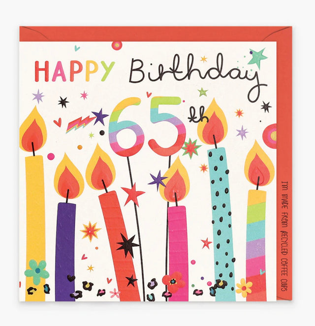 65th Birthday Card - Candles