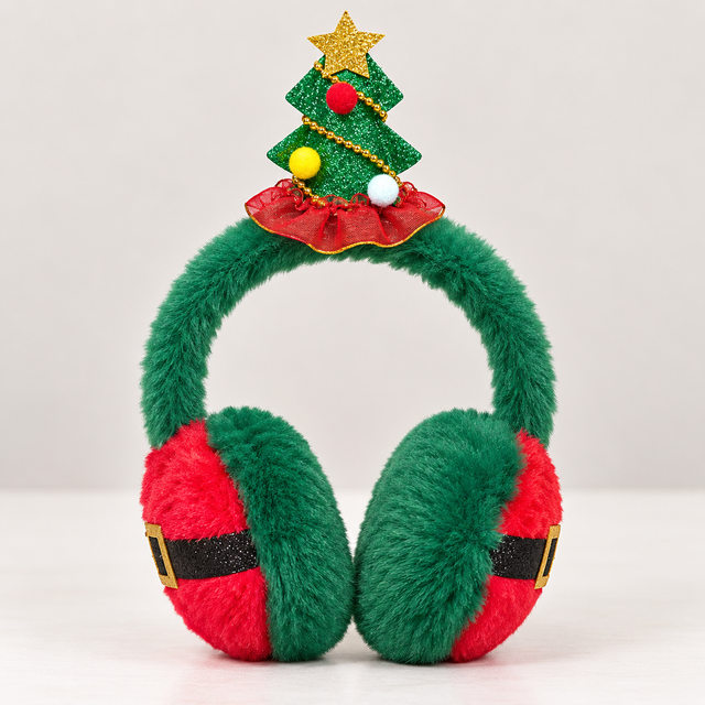 Xmas Ear Muffs - Tree