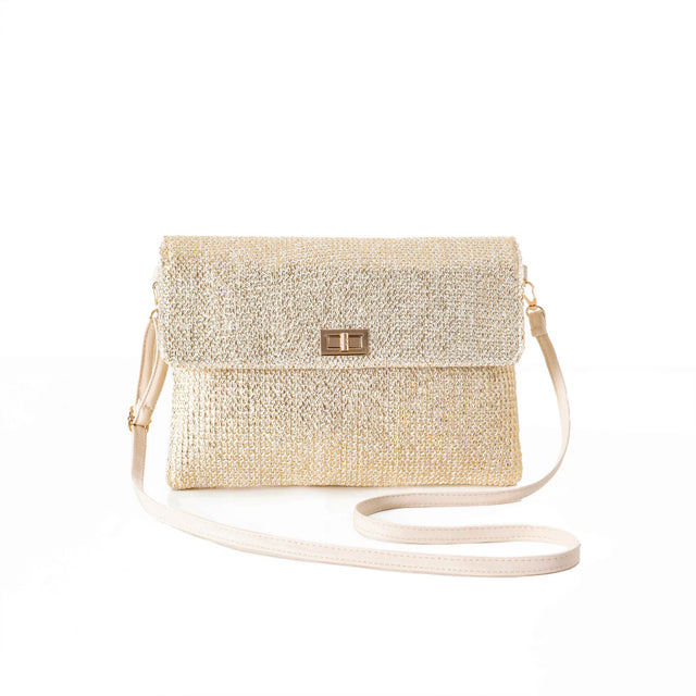 Gold Clutch / Crossbody Bag