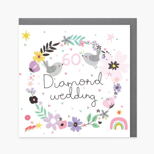 60th Anniversary Card - Wreath
