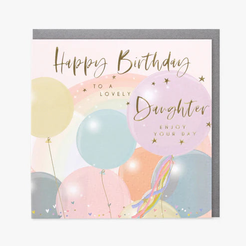 Daughter Birthday Card - Balloons
