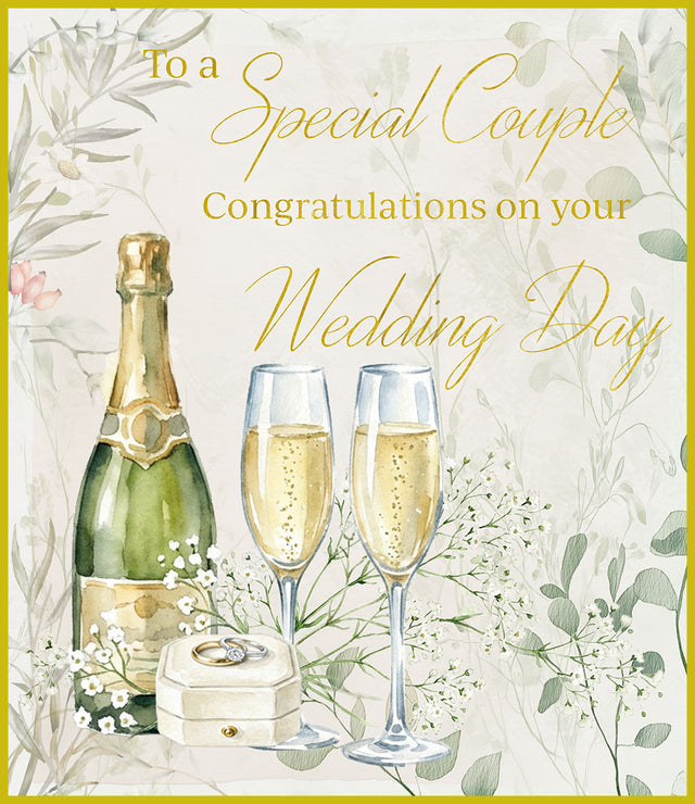 Congratulation Special Couple Card - Champagne