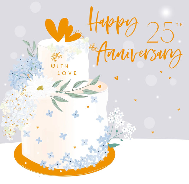 25th Anniversary Card - Cake