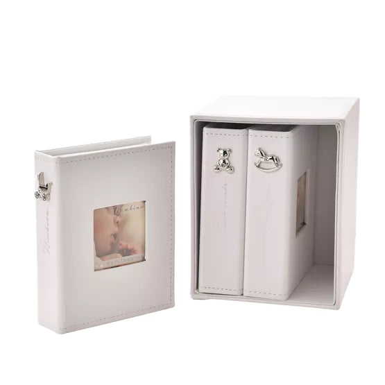 White Baby Photo Albums - Set of 3
