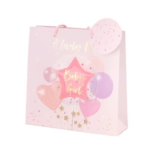Belly Button Giftware Baby Girl Medium Gift Bag