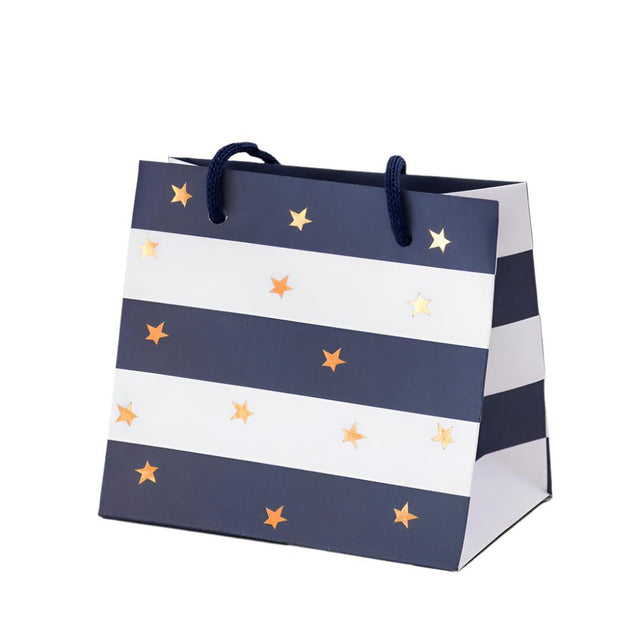 Belly Button Giftware Navy Stripes & Stars Small Gift Bag