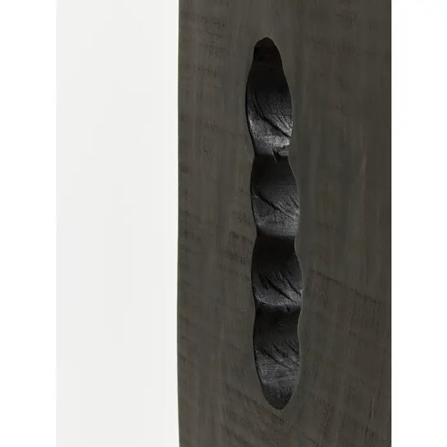 Black Rustic Vertical Wood Sculpture