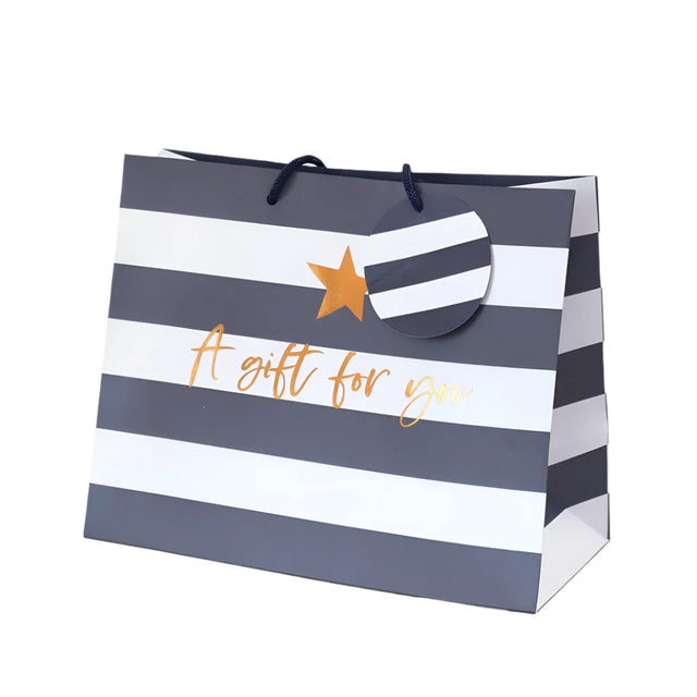 Blue Stripes Gift Bag - Tote