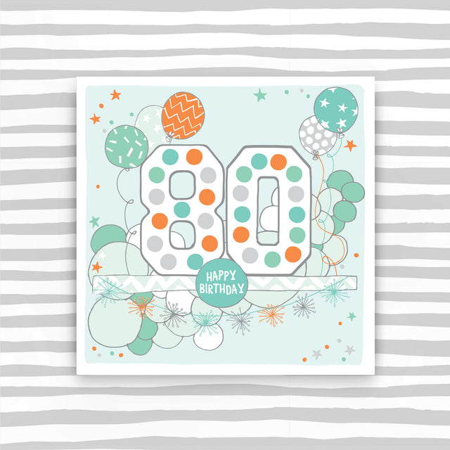 80 Birthday Card - Male