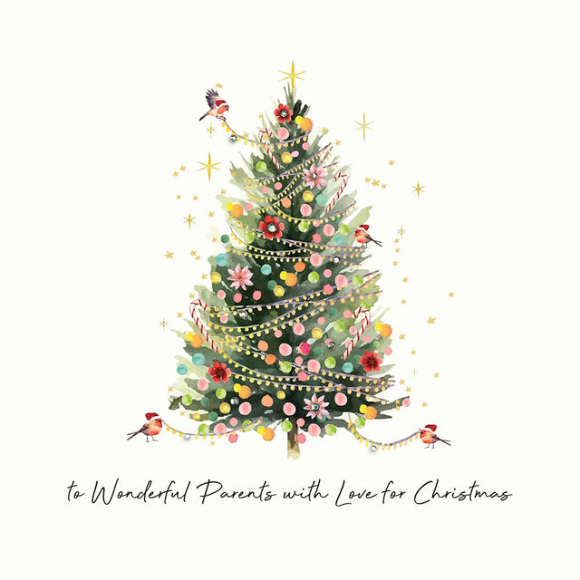 To Wonderful Parents With Love For Christmas Card
