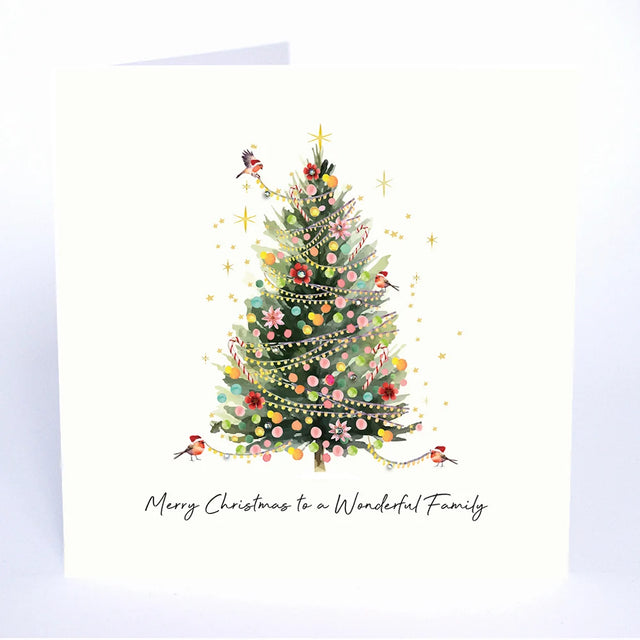Merry Christmas To A Wonderful Family Card