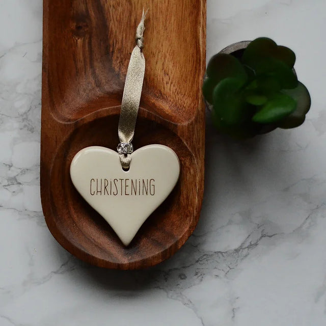 Christening Ceramic Heart