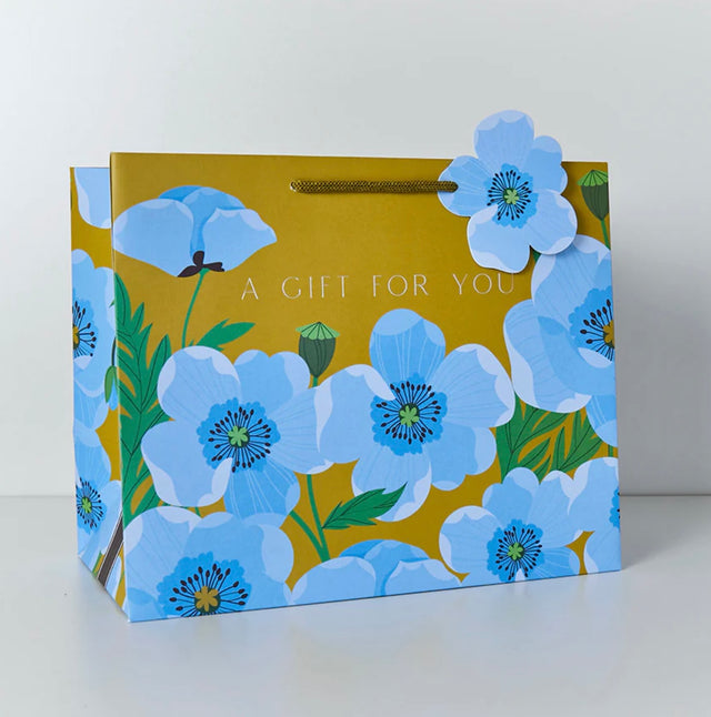Blue Poppy Gift Bag - Tote