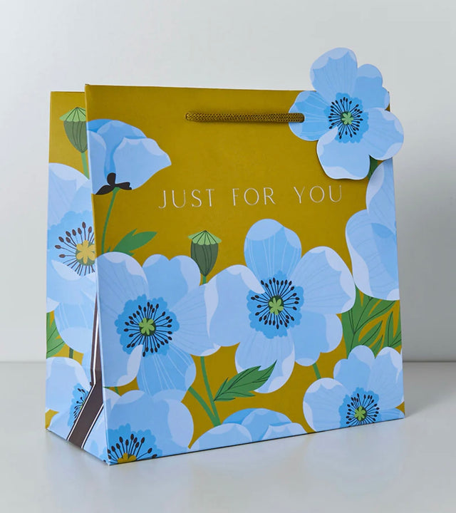 Blue Poppy Gift Bag - Medium