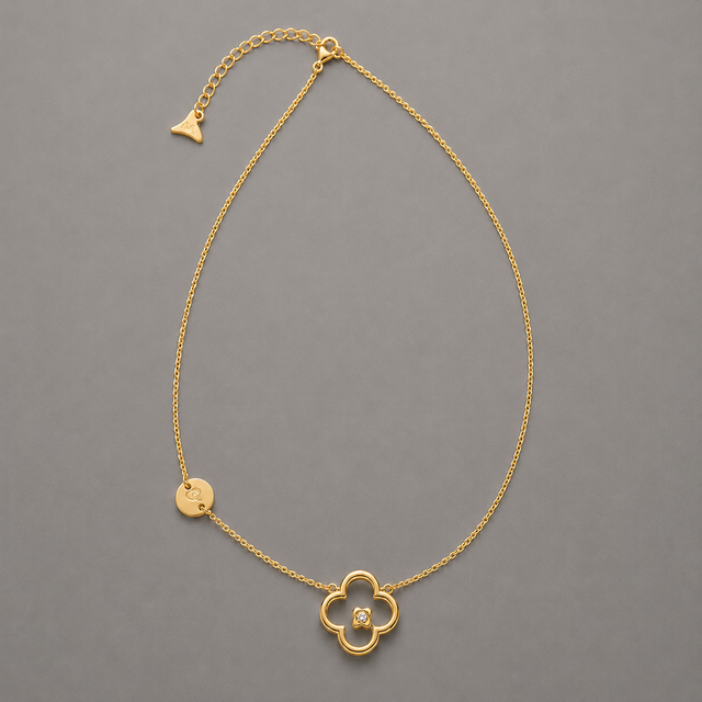 Miss Dee Gold Clover Necklace