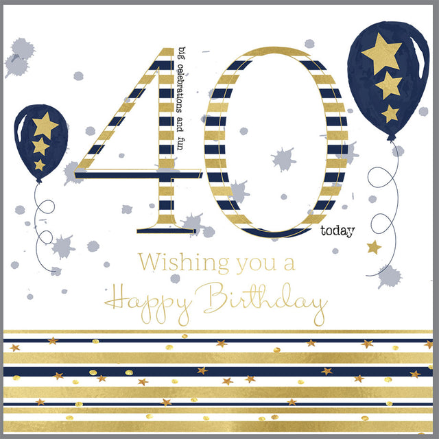 Male 40th Birthday Card