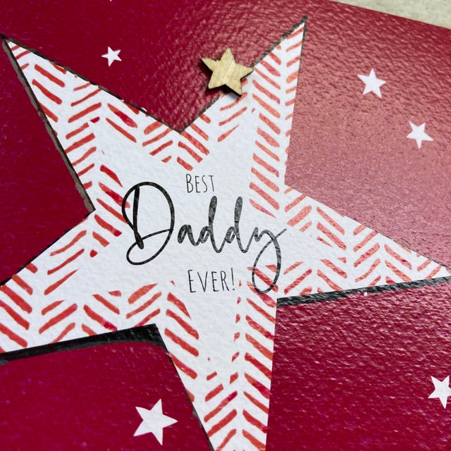 Best Daddy Ever Card - Stars
