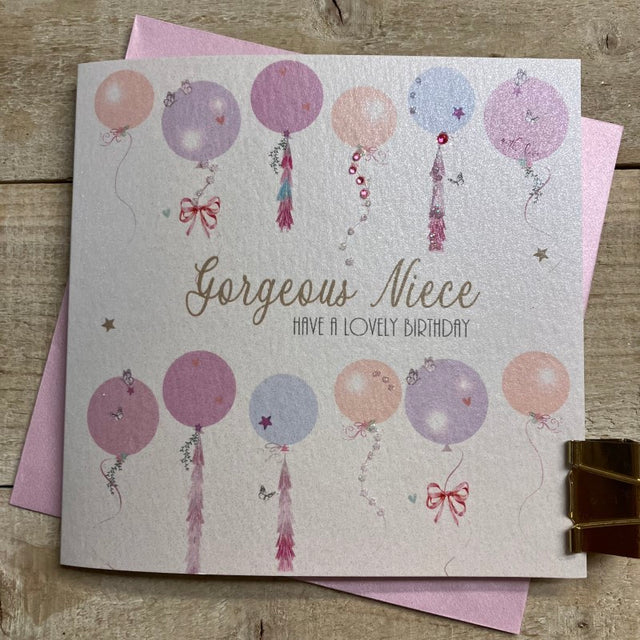 Gorgeous Niece Birthday Card - Pretty Balloons