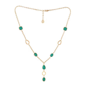 Zinnia Drops Necklace - Green