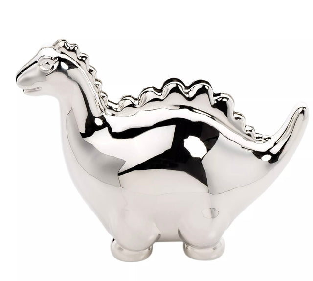 Dinosaur Silver-Plated Money Bank