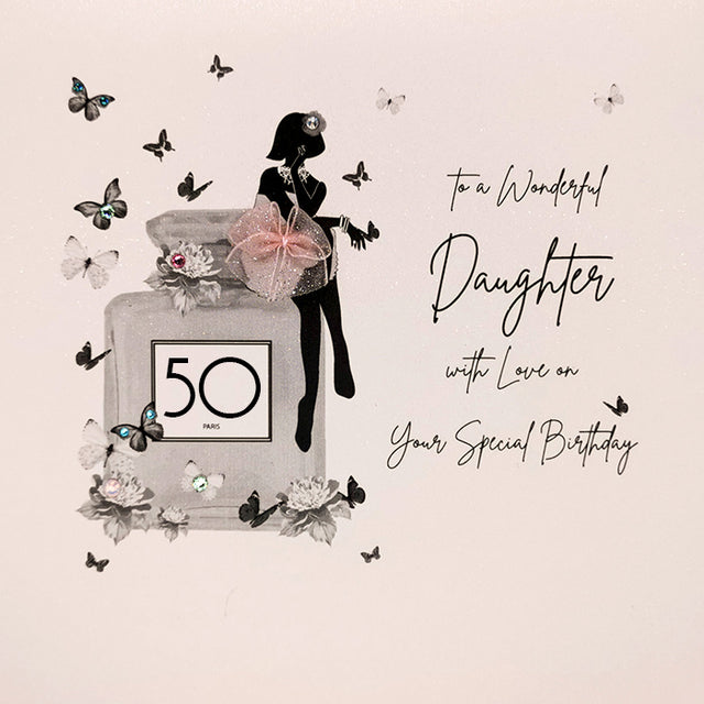 Wonderful Daughter 50th Birthday Card - Perfume