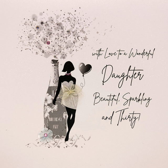 Daughter Beautiful Sparkling 30th Birthday Card