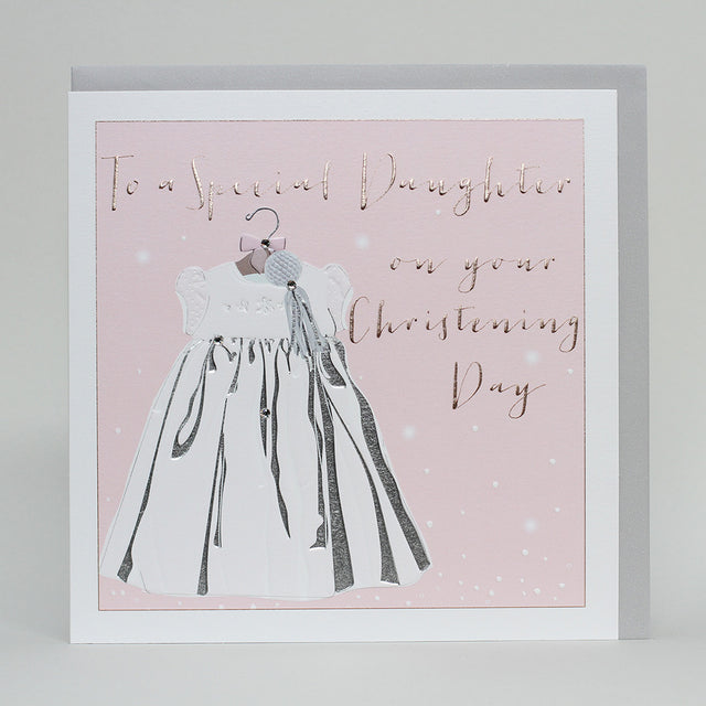 Special Daughter Christening Day Large Card