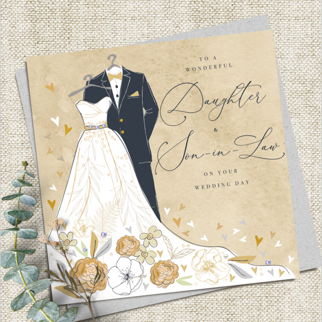 Daughter & Son-in-Law Wedding Day Card