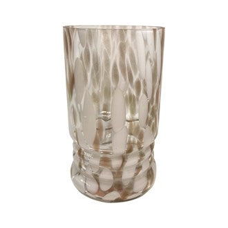 Deco Ribbed Hurricane Vase - 25cm