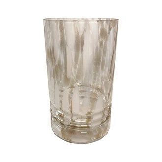 Deco Ribbed Hurricane Vase - 30cm