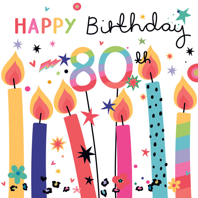 Female 80th Birthday Card