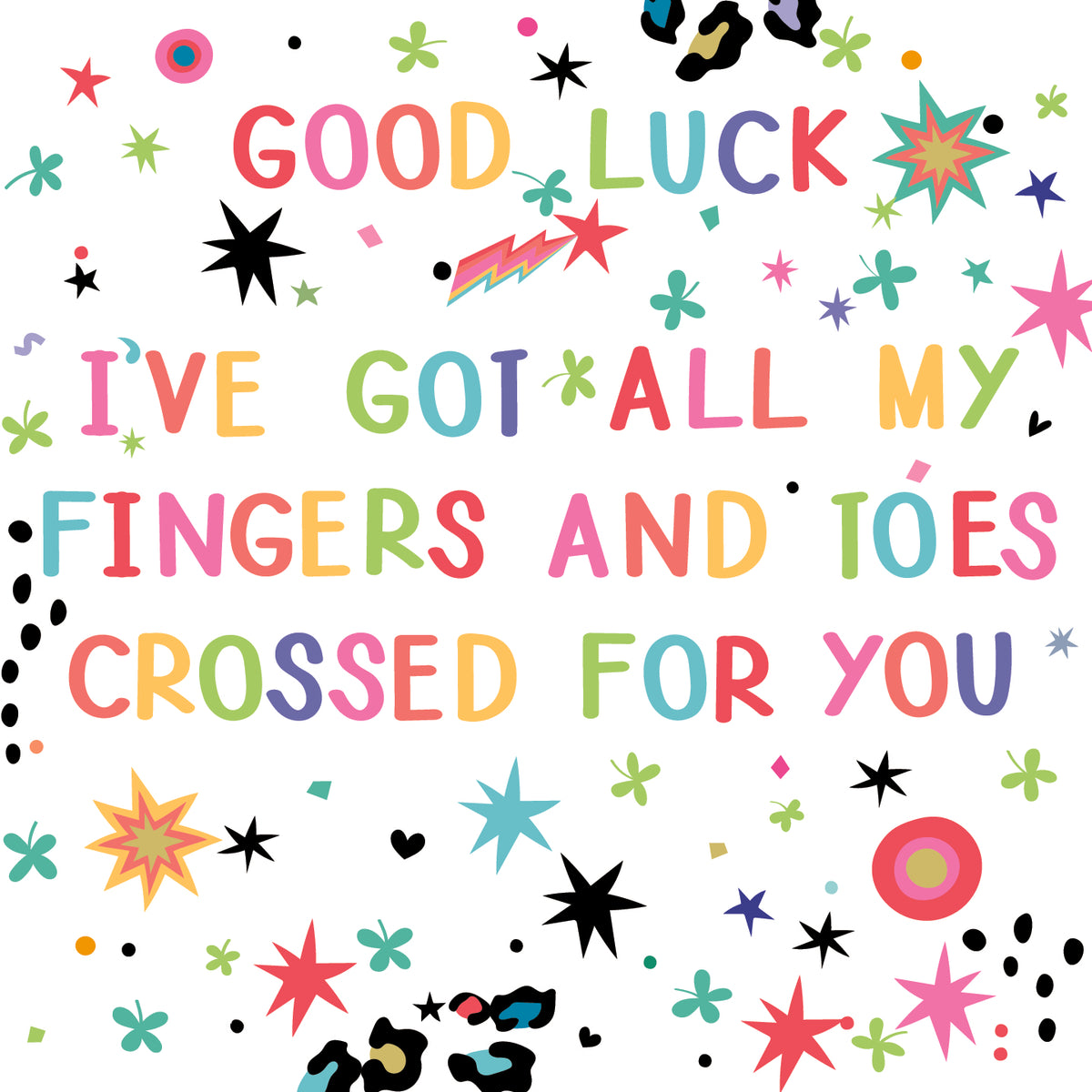 Good Luck Card - Fingers Crossed – Scarlet Ribbons