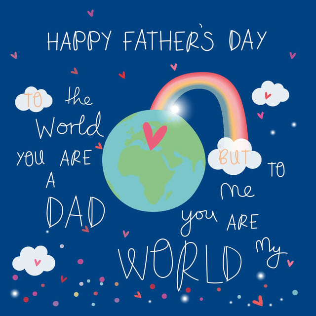 Fathers Day Card - World