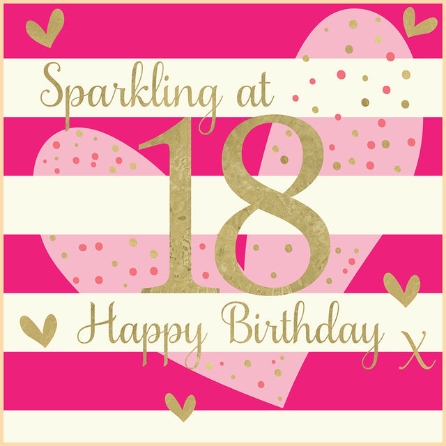 Sparkling at 18 Birthday Card