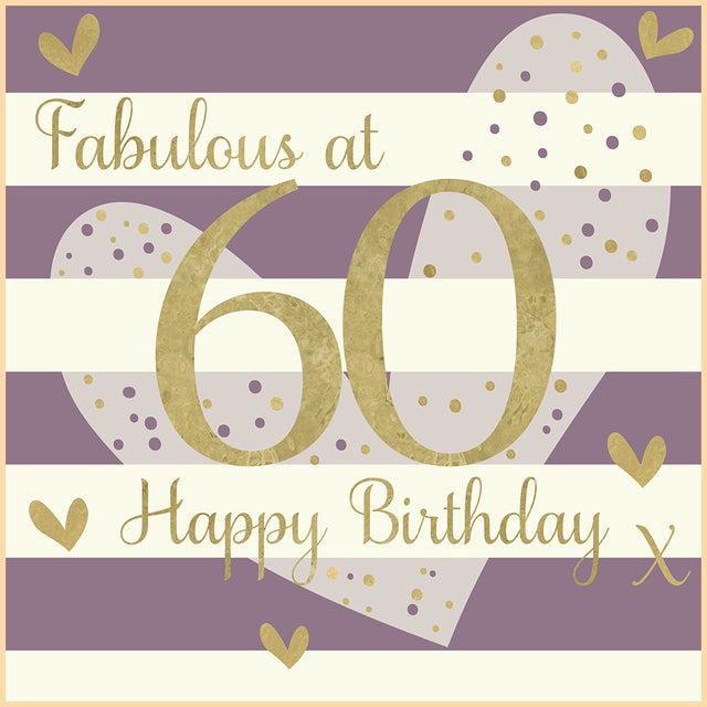 Fabulous at 60 Birthday Card