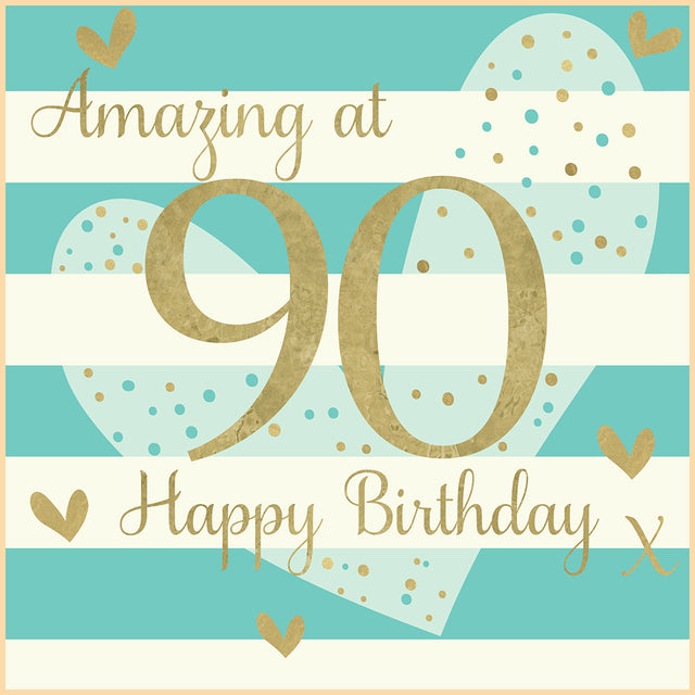 Amazing at 90 Birthday Card