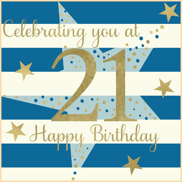 Celebrating you at 21 Birthday Card