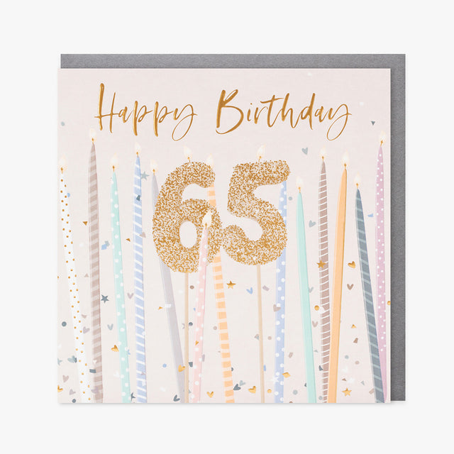 65th Birthday Card - Candles