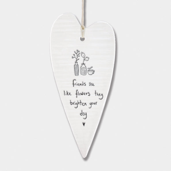 East of India Long Heart - Friends are Like Flowers