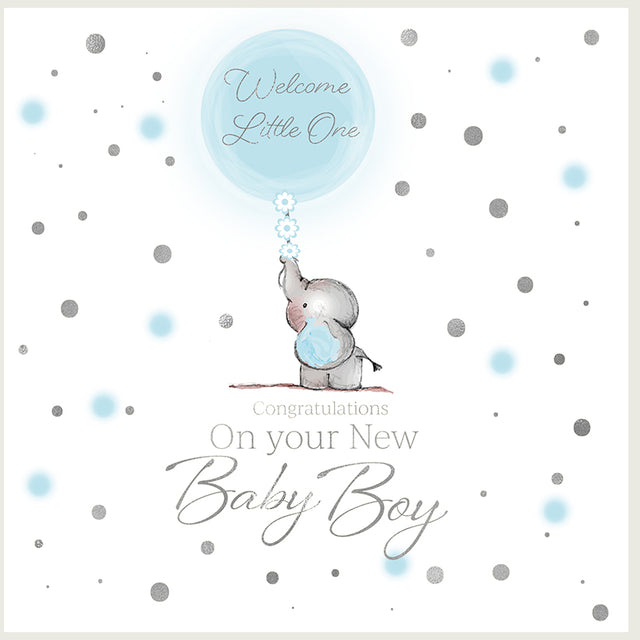 Baby Boy Card - Elephant