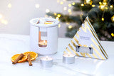 Stoneglow Seasonal - Festive Wishes - Orange, Cinnamon & Clove Scented Tealight (Triangle)