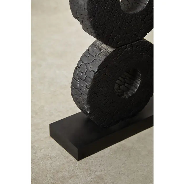 Charred Black Candle Holder - Large