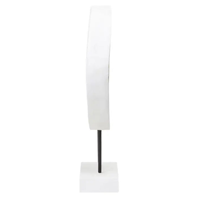 Rustic White Circular Sculpture - Small