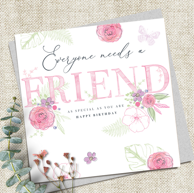 Friend Birthday Card - Floral