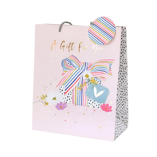 Belly Button Giftware Pink Present Bow Gift Bag Large