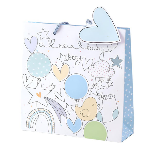 Belly Button Giftware Baby Boy Objects Gift Bag Medium