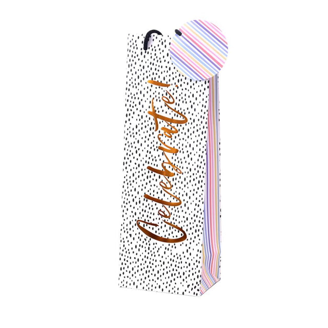 Belly Button Giftware Celebrate Speckled Bottle Bag