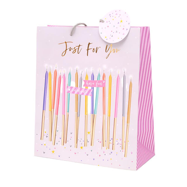 Belly Button Giftware Just For You Candles Gift Bag Large